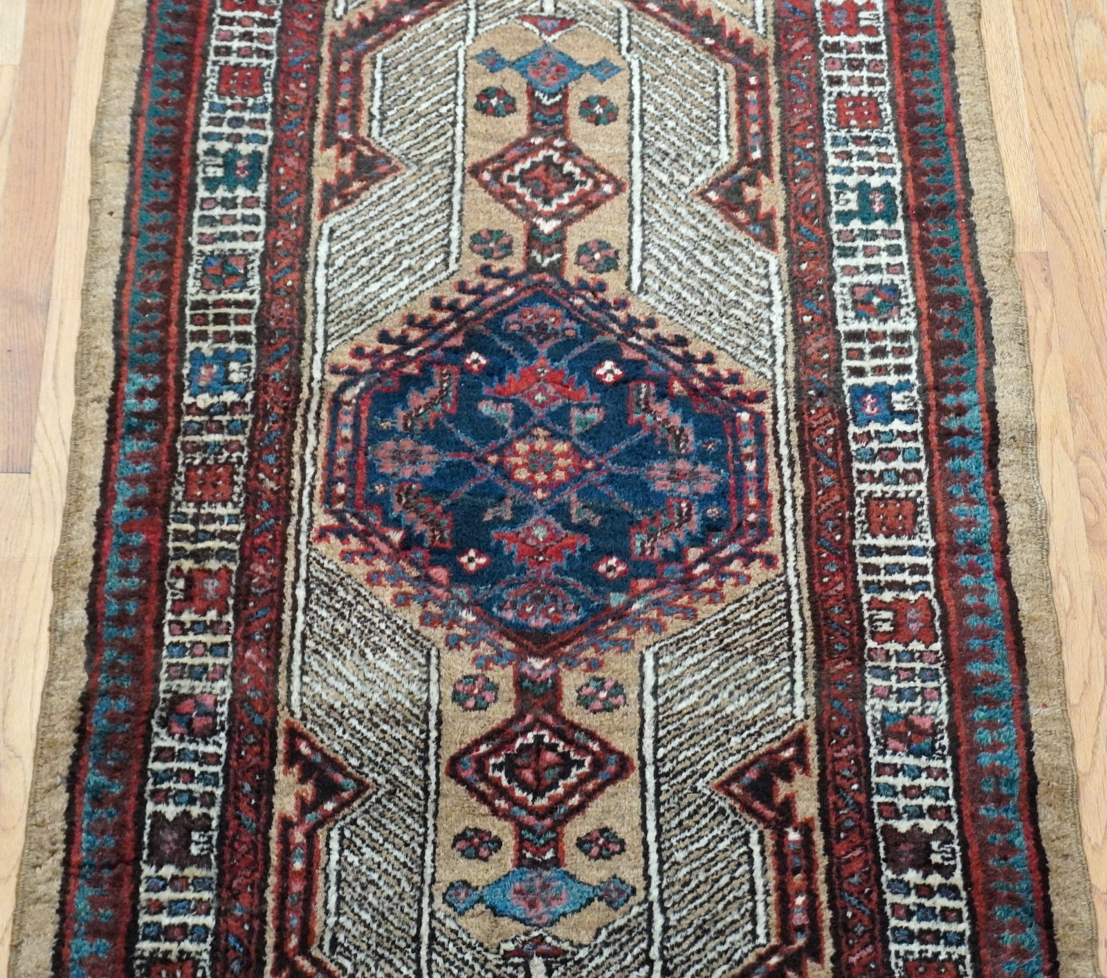 3’x16′ Antique Kurdish Camel Hair Handmade 100%Wool Se’ rab Runner Rug Excellent