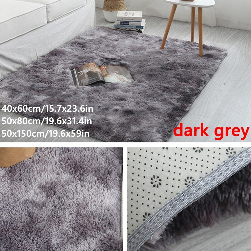 Tie-dye Living Room Carpet Rugs Footcloth Floor Mat Plush Faux Fur Soft New