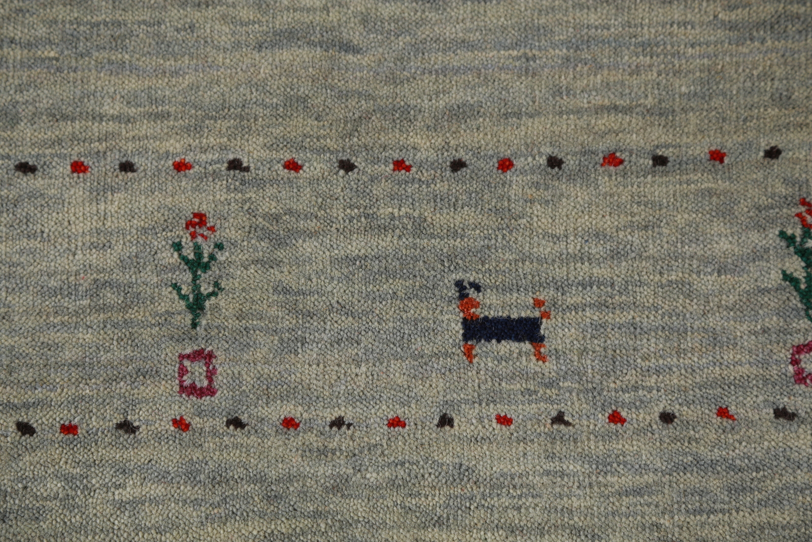 Tribal Handmade Wool Rug Gabbeh Green Carpet 3×6 ft.