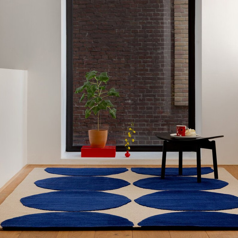 Hand Tufted Abstract Country Oriental Wool Rug Designer rug living room bedroom