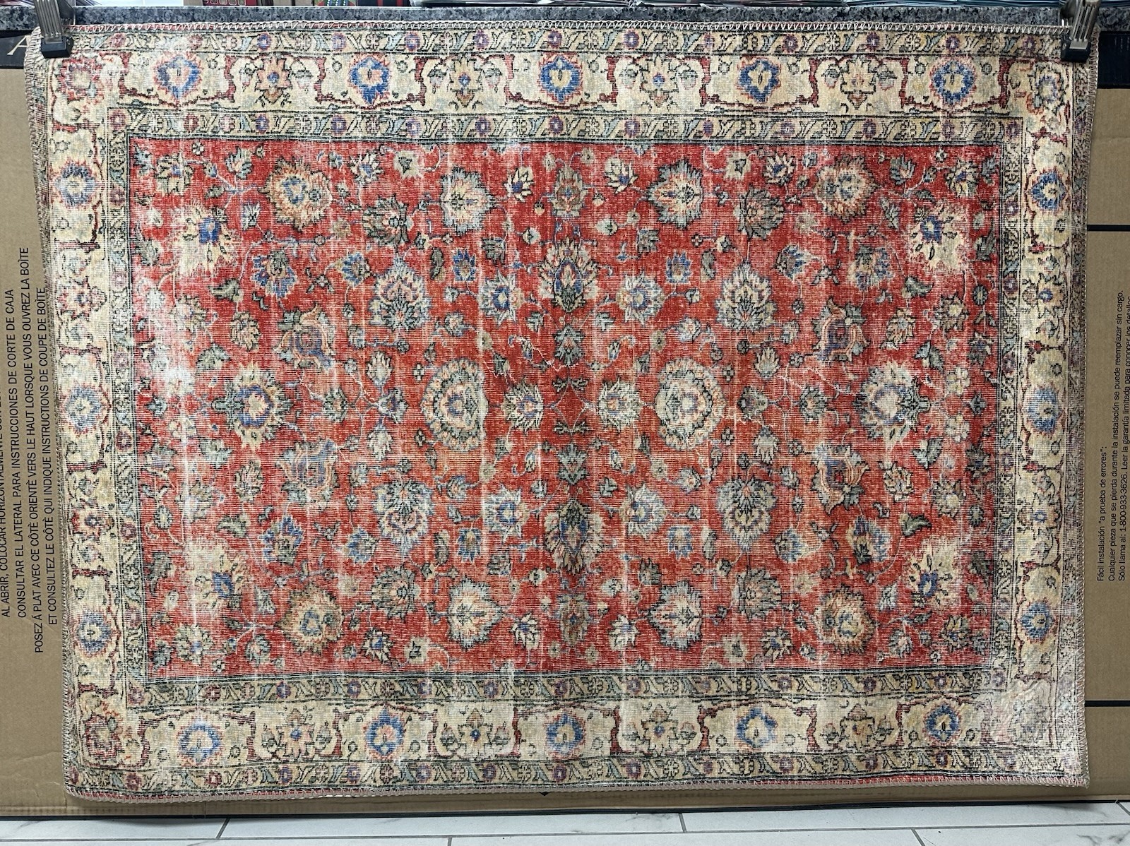 Apache Mills Chenille 39 in x 52 in Area Rug in Novara Red