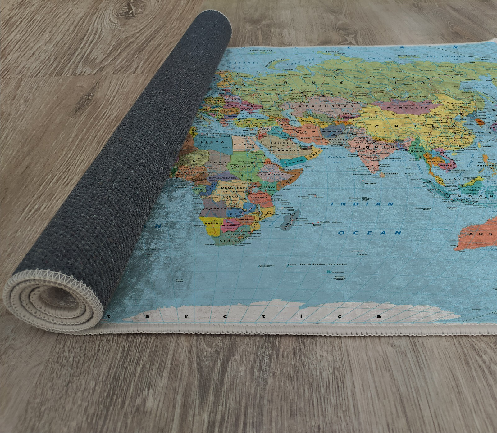 World Map Rug, Education Rug, Map Rug, World Map, Design Pattern Rug, Minimalist