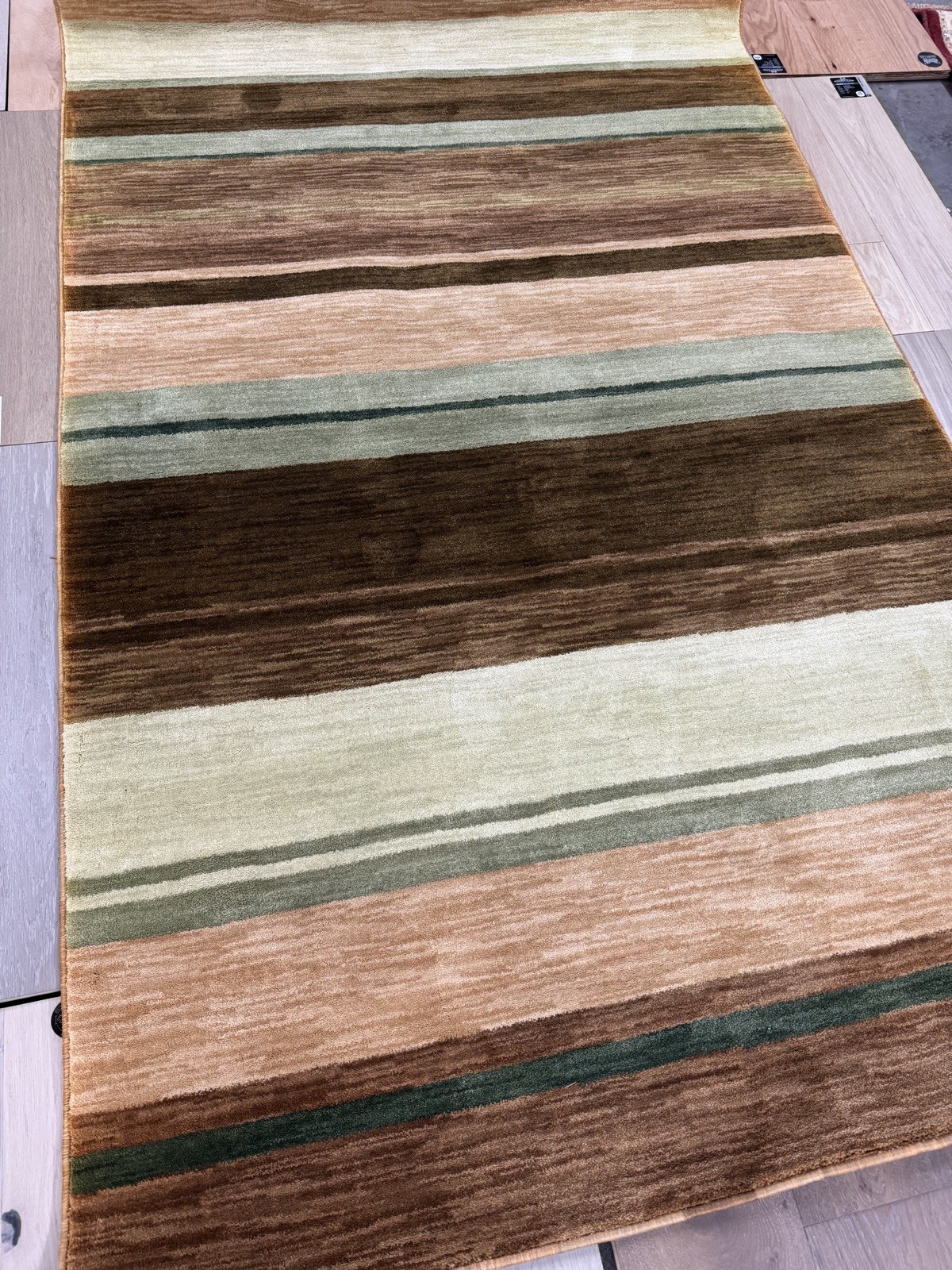 Karastan Resort Coll. Calypso Stripe 5’3×8′ 100% Eversoft Nylon area rug ::NEW::