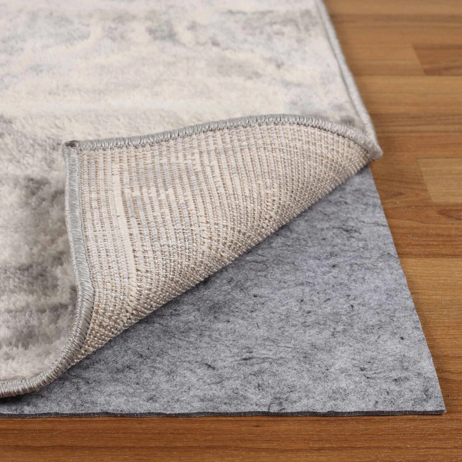 Lynn Polyester Felt and Rubber Non-Slip Floor Protector Indoor Area Rug Pad