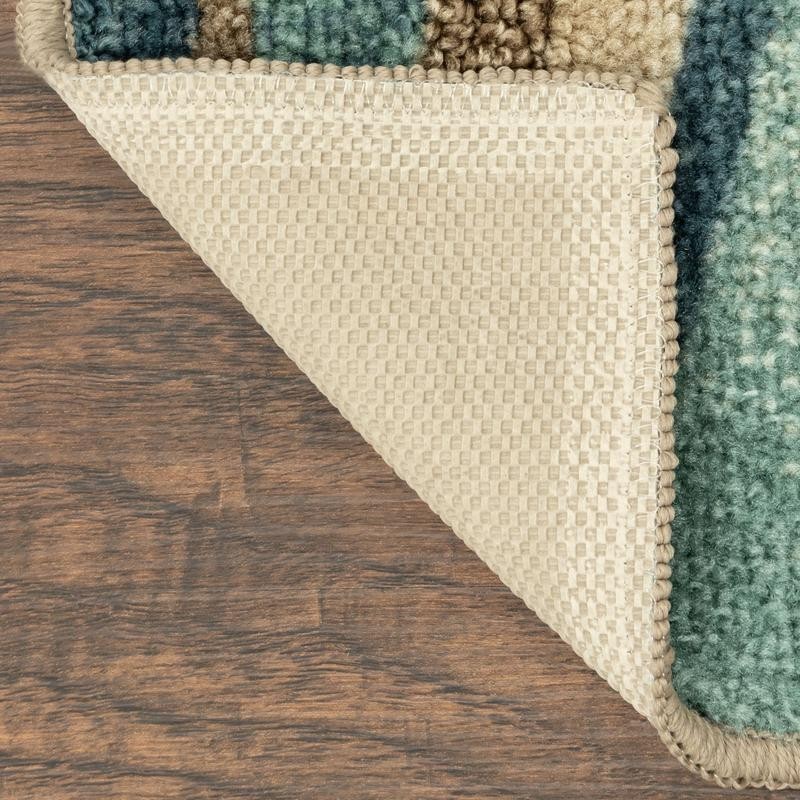Geometric Indoor Hallway Runner Rug Soft Durable Stain Resistant Non-Slip 2’x6′