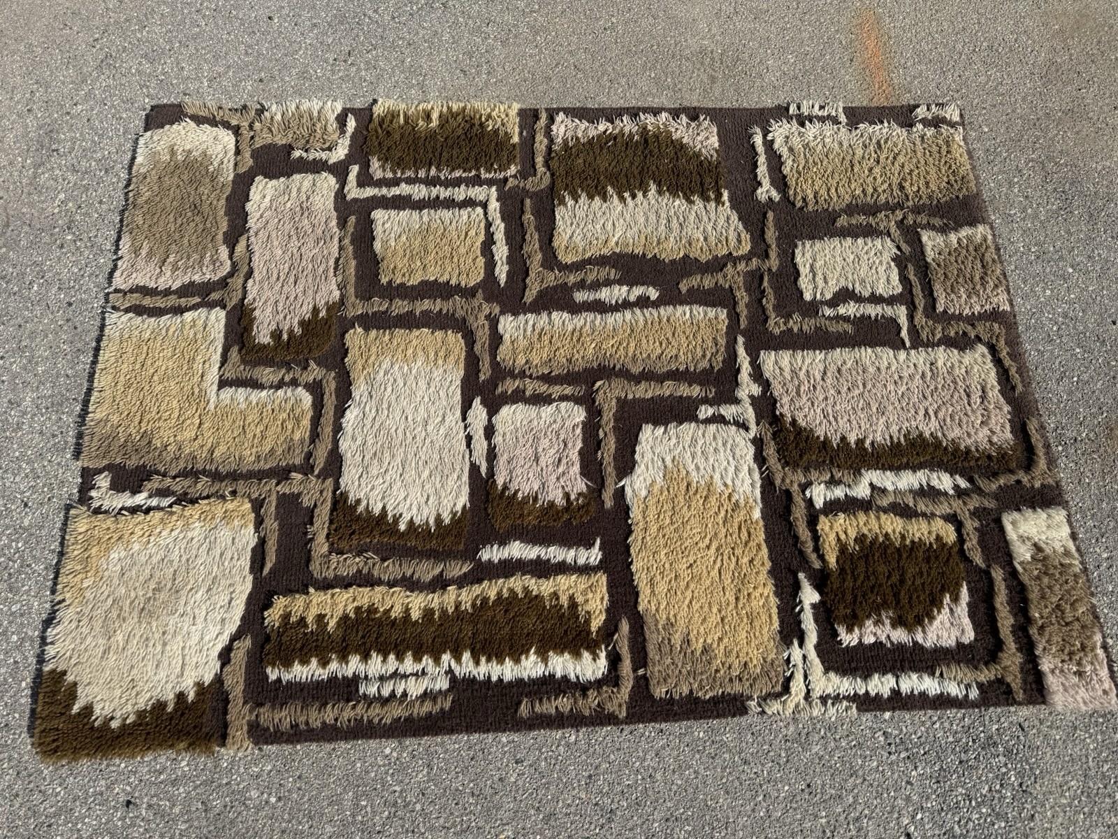 Vintage Mid Century Danish Modern Ege Rya Wool Shag Rug ‘Capri Farve’