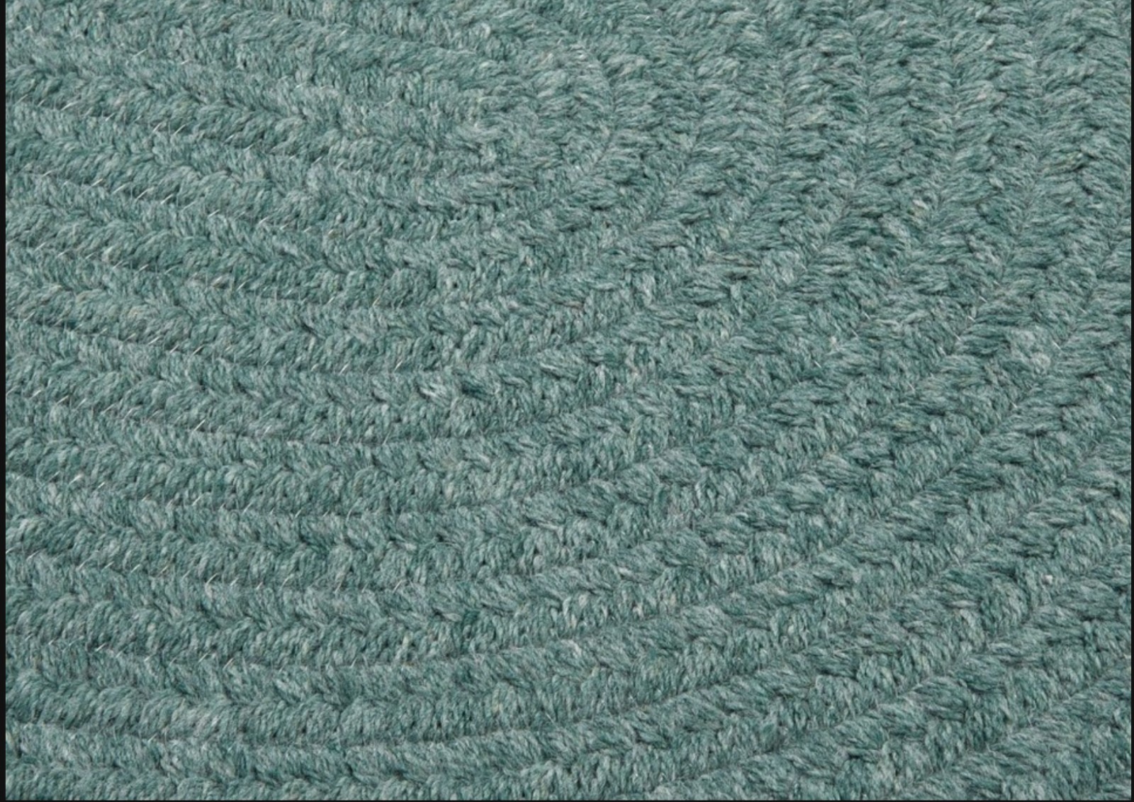 Colonial Mills Solid Teal Braided Oval Rug 8′ x 10′ – Wool Blend, New, MSRP $875