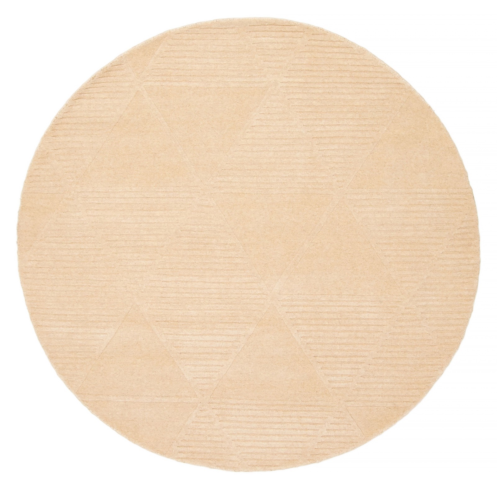 Traditional Hand loomed Area Rug 5’4″ x 5’4″ Beige Oriental Carpet
