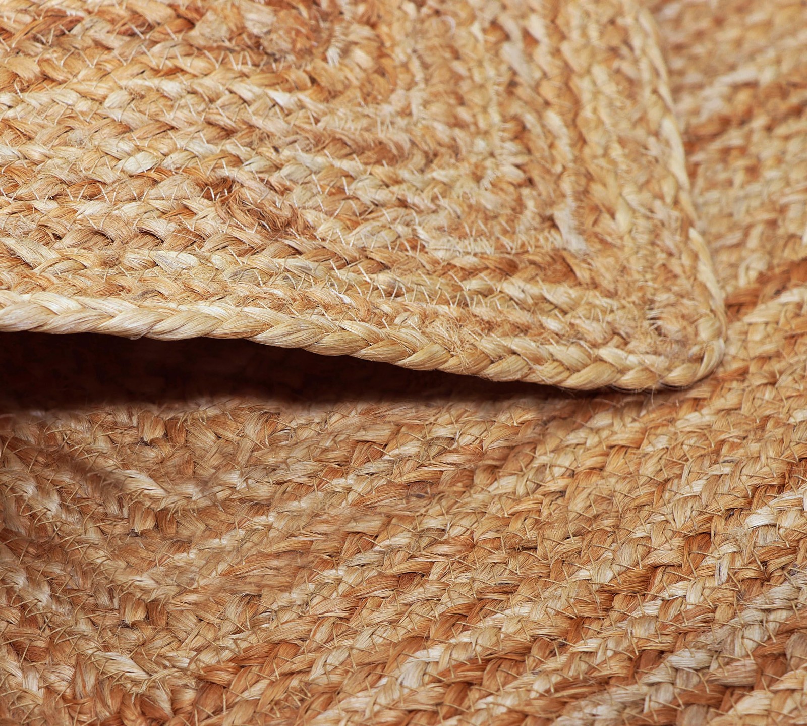 COTTON CRAFT Jute Rug Braided 100% Jute Door Mat Woven Neutral Reversible Small