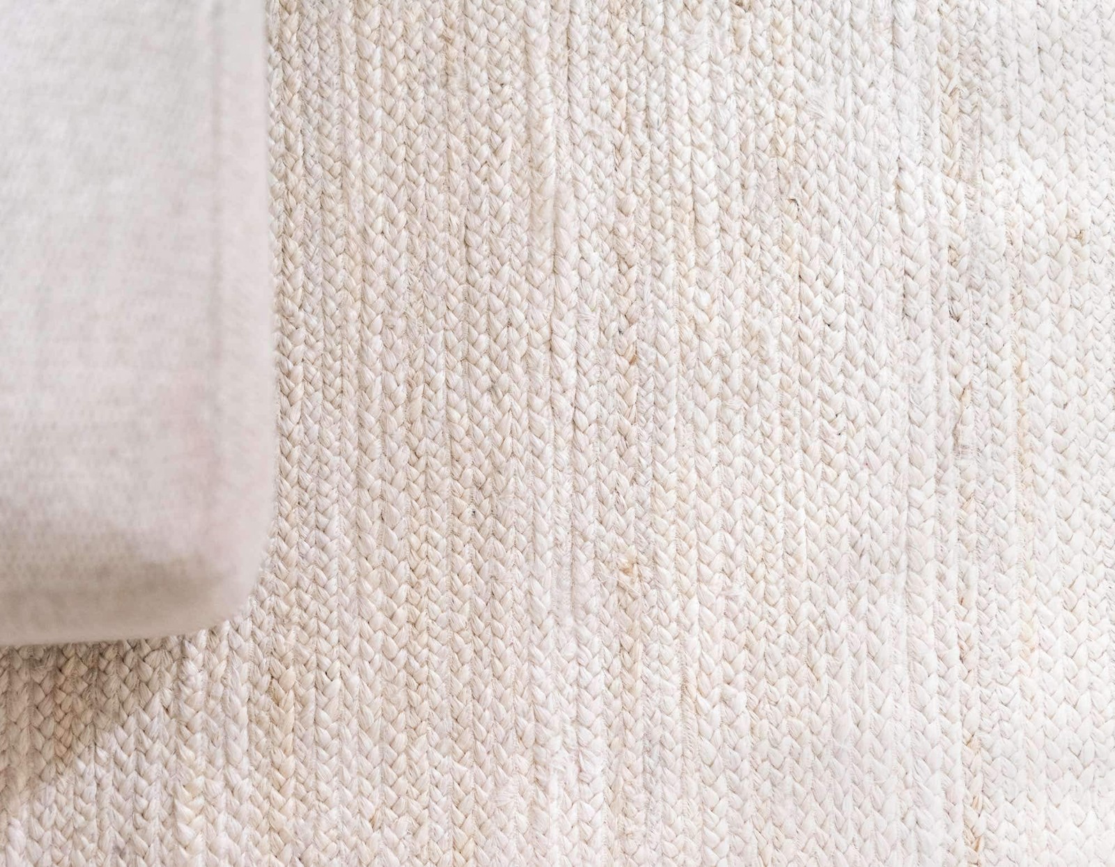 Unique Loom Braided Jute Collection Area Rug – 2 X 3 1 Rectangle White