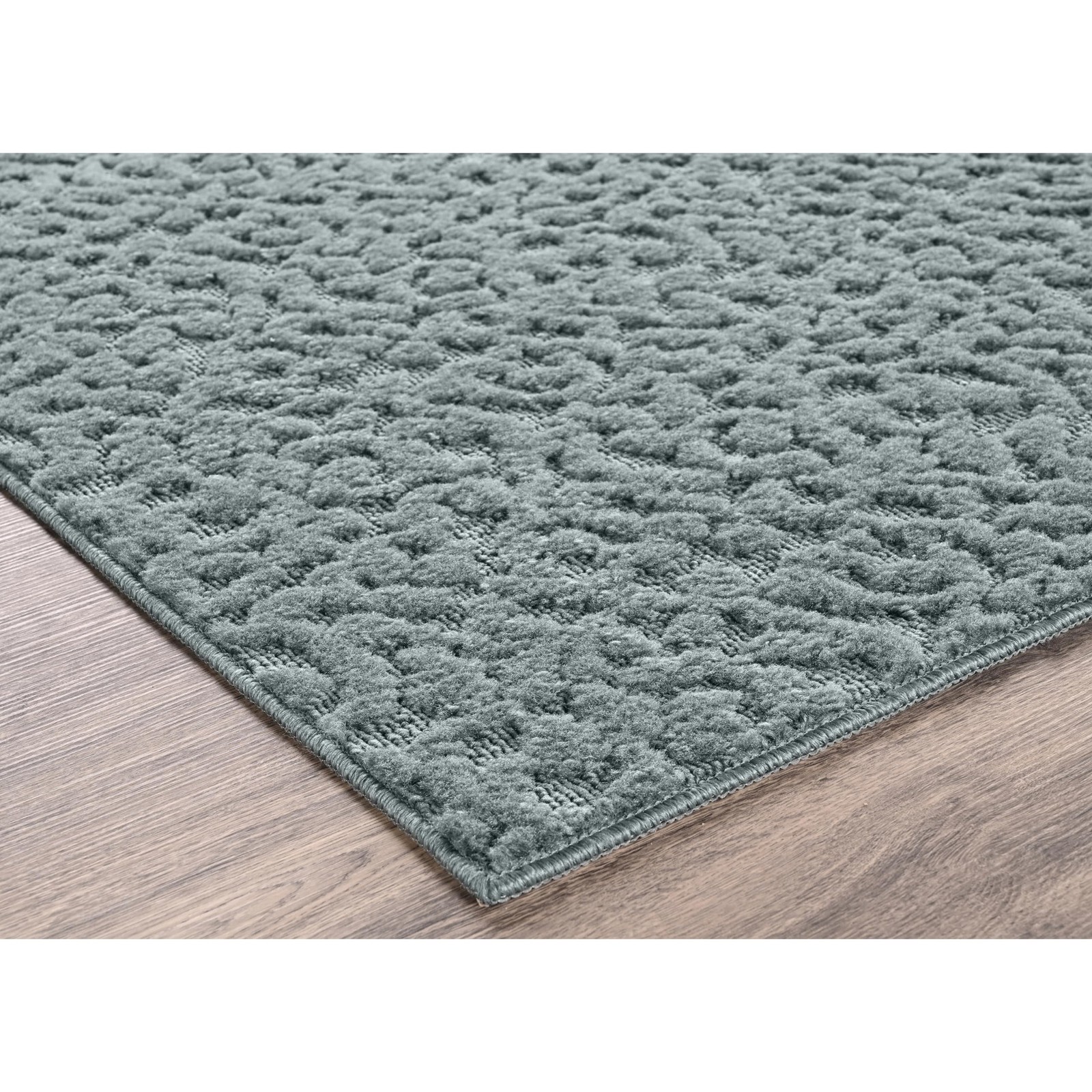 Garland Rug Ivy 8 Ft. X 10 Ft. Sea Foam Blue Floral Solid Color Area Rug