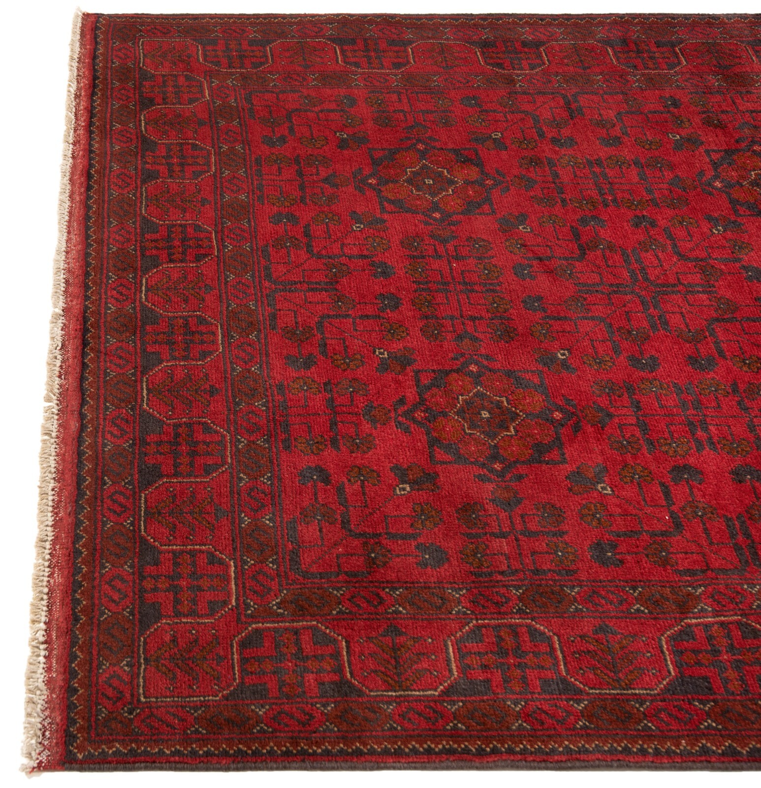 Afghan 77 3/16×51 5/8 in Handwoven Oriental Top Condition Oriental Carpet Rug