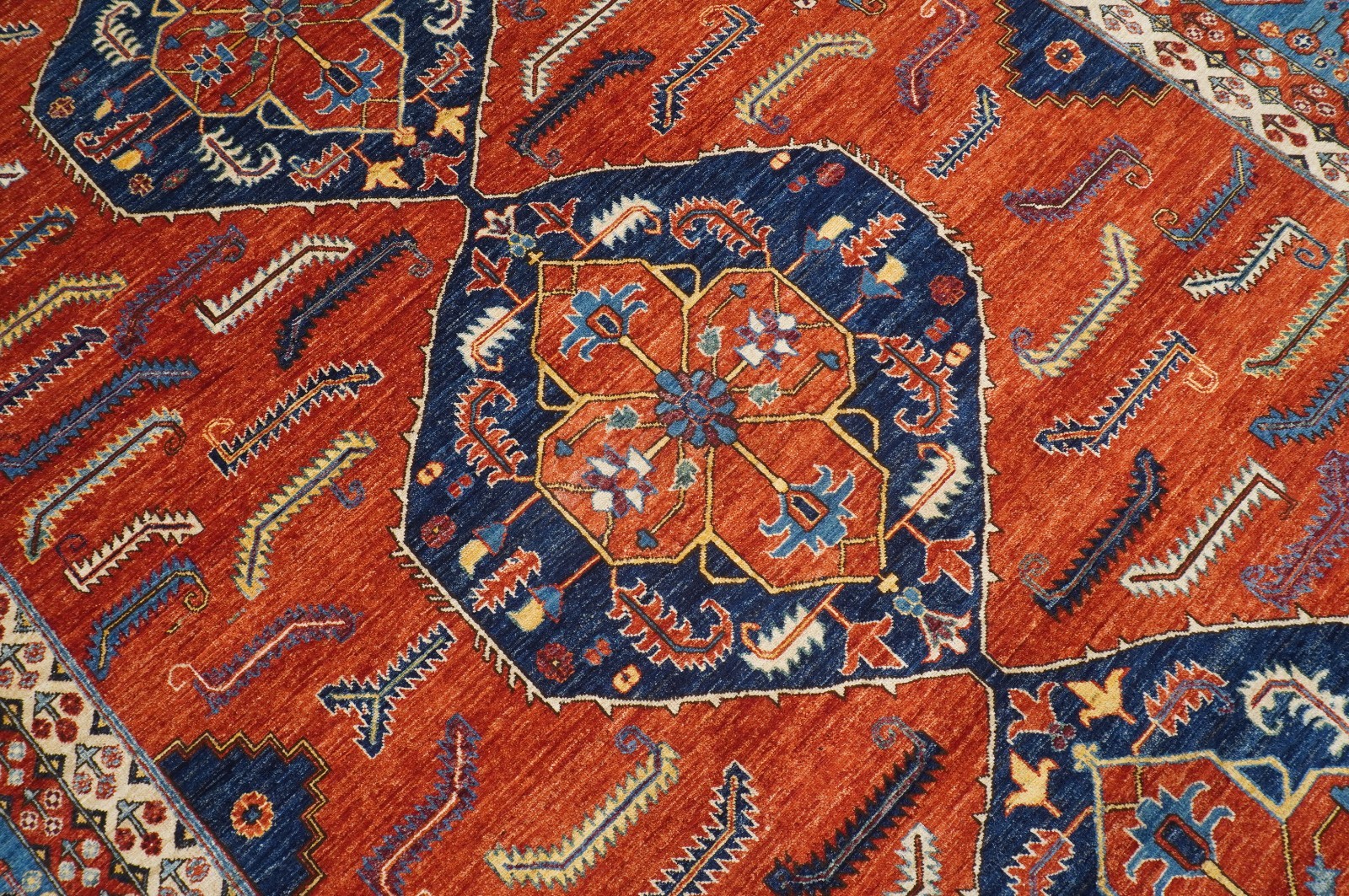 10×16 ft Red Heriz Afghan Hand Knotted Traditional Oriental Rug