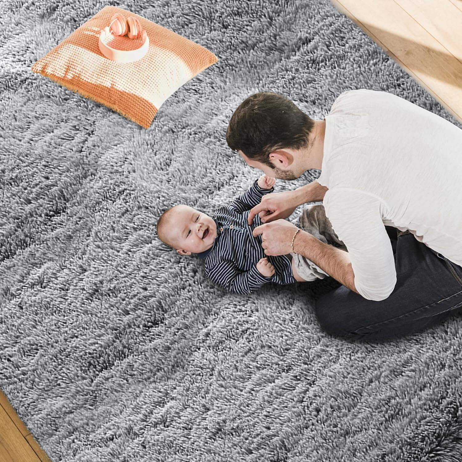 Shaggy Fluffy Area Rug Anti Skid Living Room Bedroom Carpet Ultra Soft Floor Mat