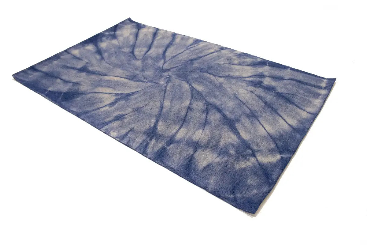 Modern Purple-navy Tie-Dye Design 5X8 Hand-Tufted Rug Contemporary Plush Carpet