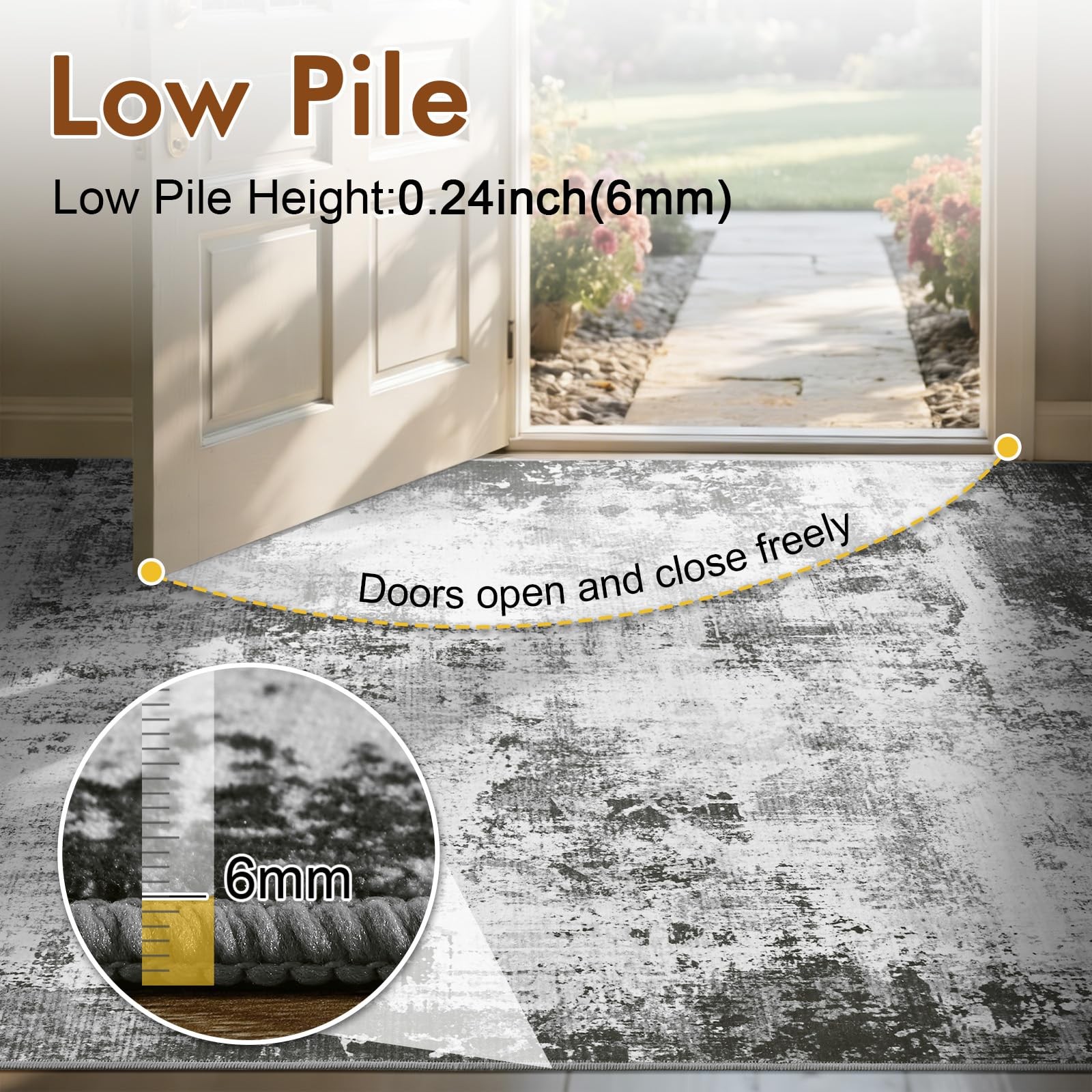 Cuzwlovita 8X10 Ft Large Area Rugs For Living Room Soft Non-Slip Washable Rugs