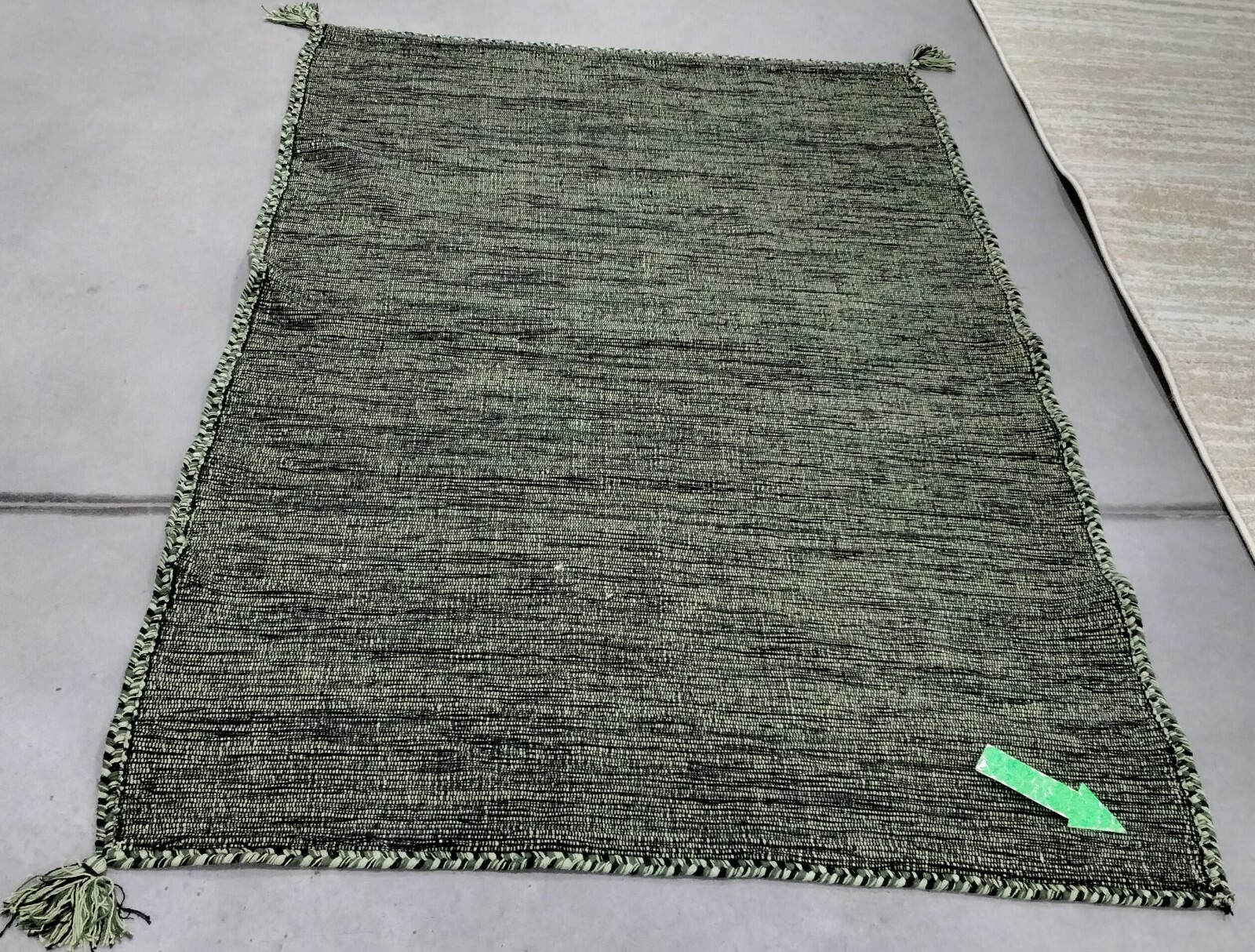 GREEN / BLACK 4′ X 6′ Missing Patches Rug, Reduced Price 1172754724 MTK150Y-4