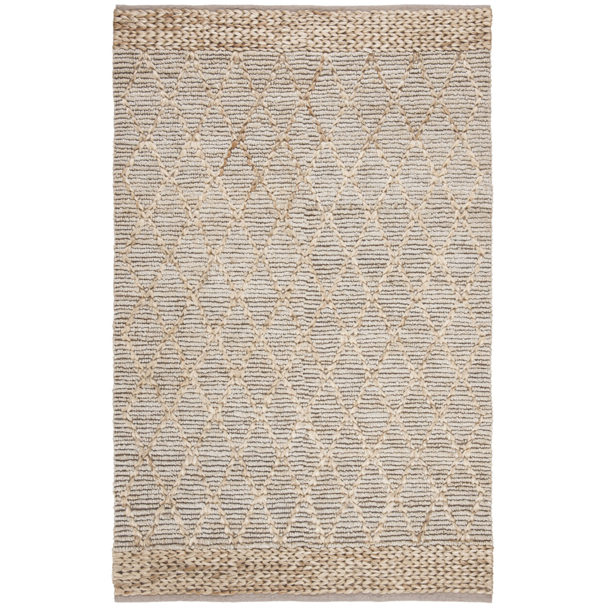 SAFAVIEH Natural Fiber NF951G Handmade Silver Rug