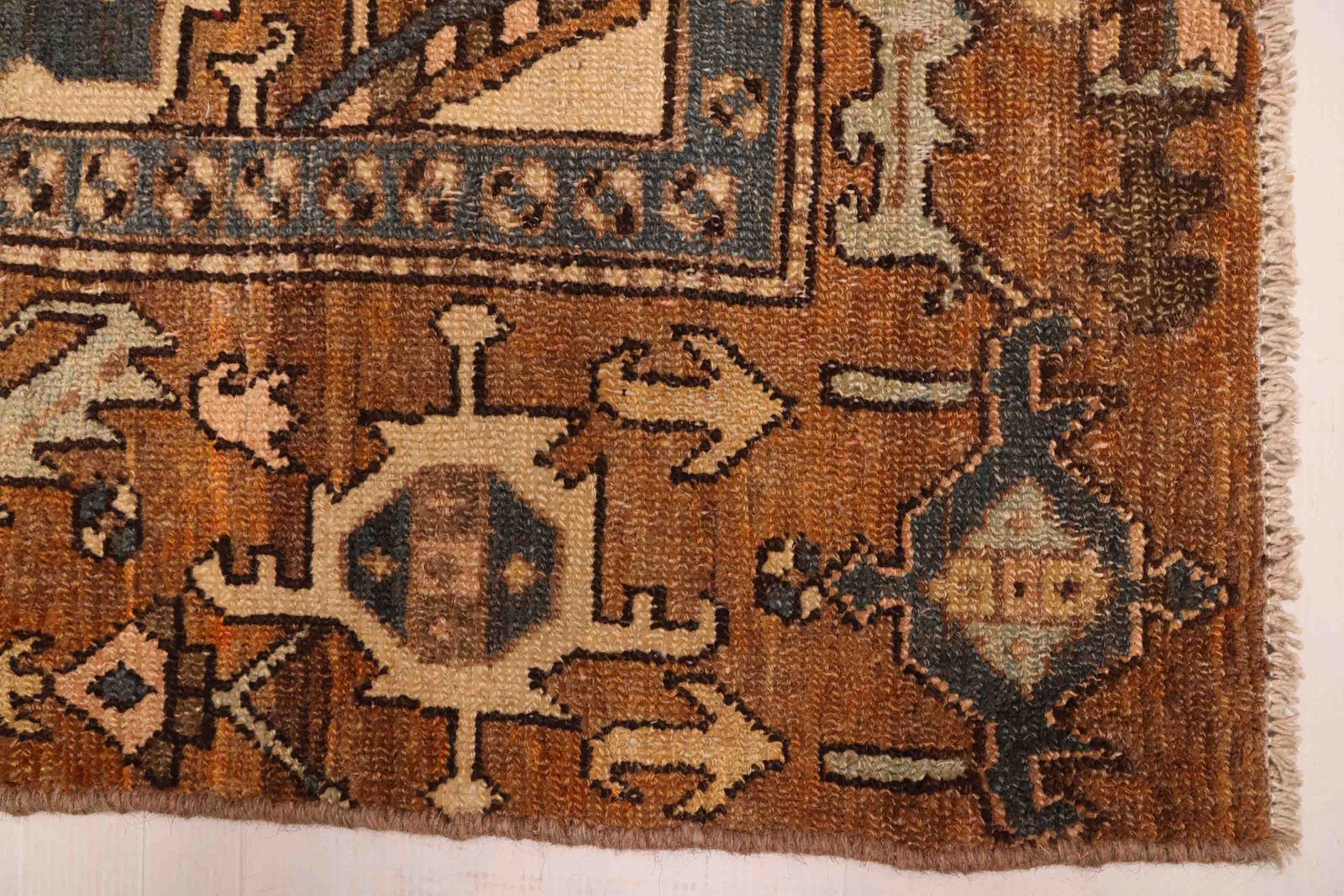 Vintage 11’4″ x 14’3″ Traditional Hand Knotted Vegetable Dye Wool Area Rug