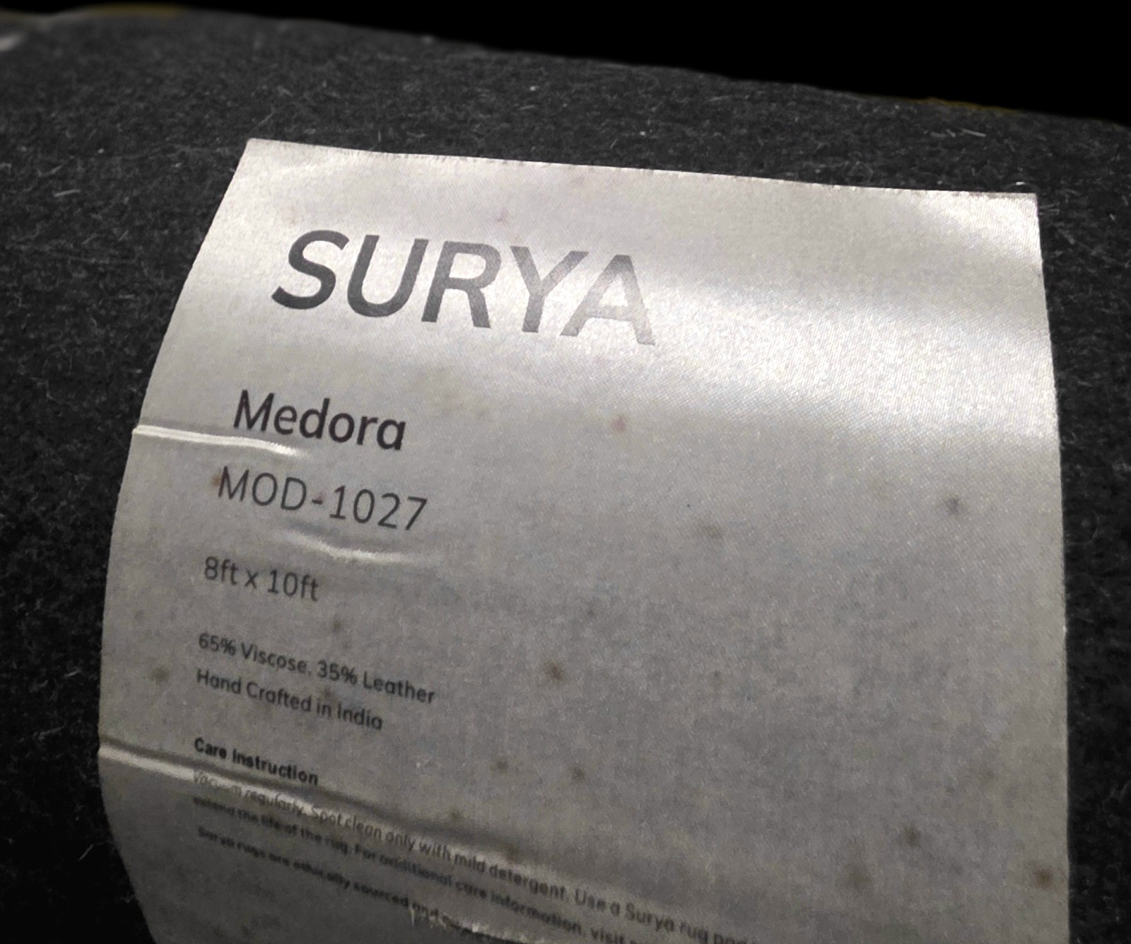 Surya Medora 8×10 handmade Indian Leather (35%) Rug (Orig. 2500)