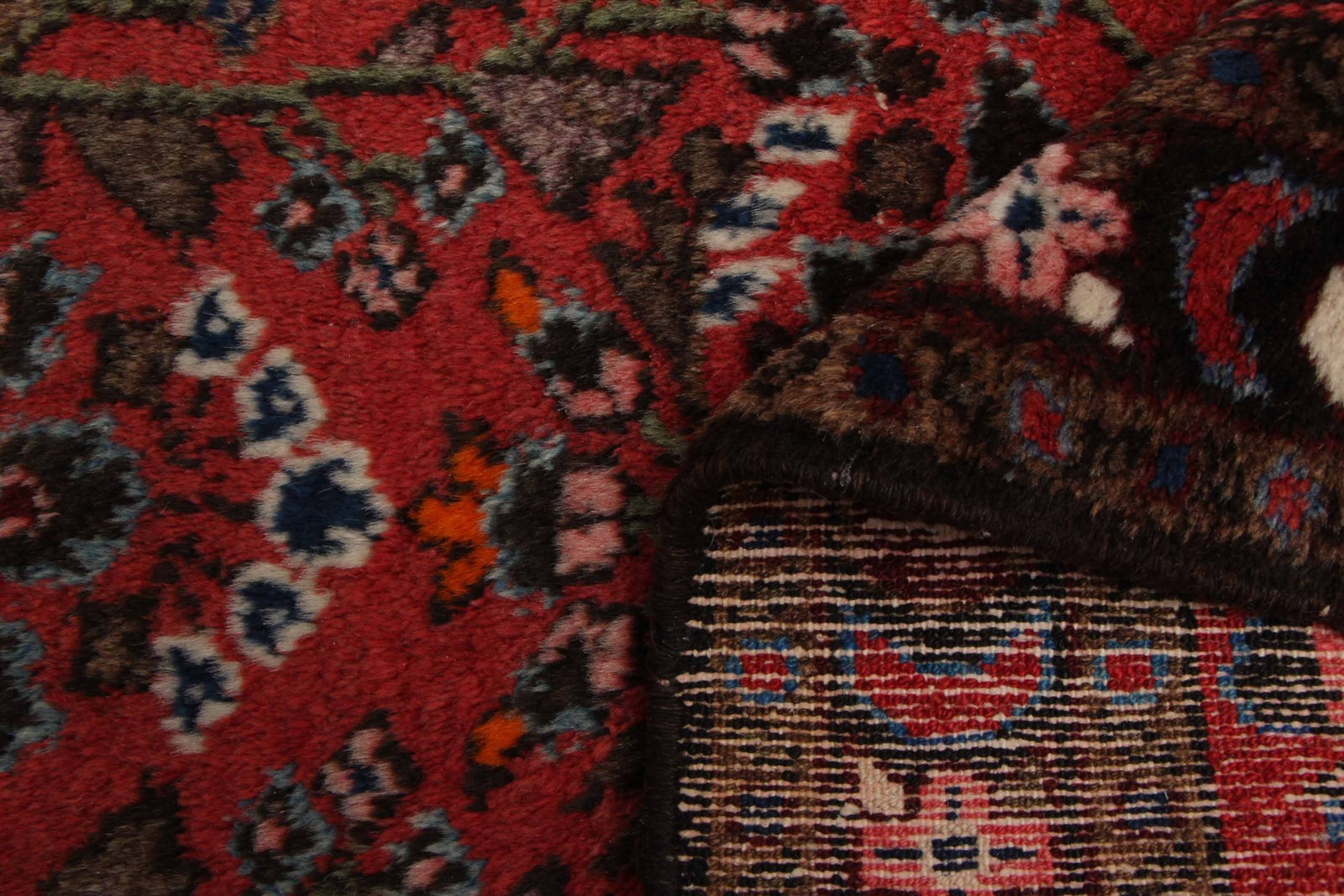 Vintage 1’10” x 2’11” Traditional Hand Knotted Vegetable Dye Wool Area Rug