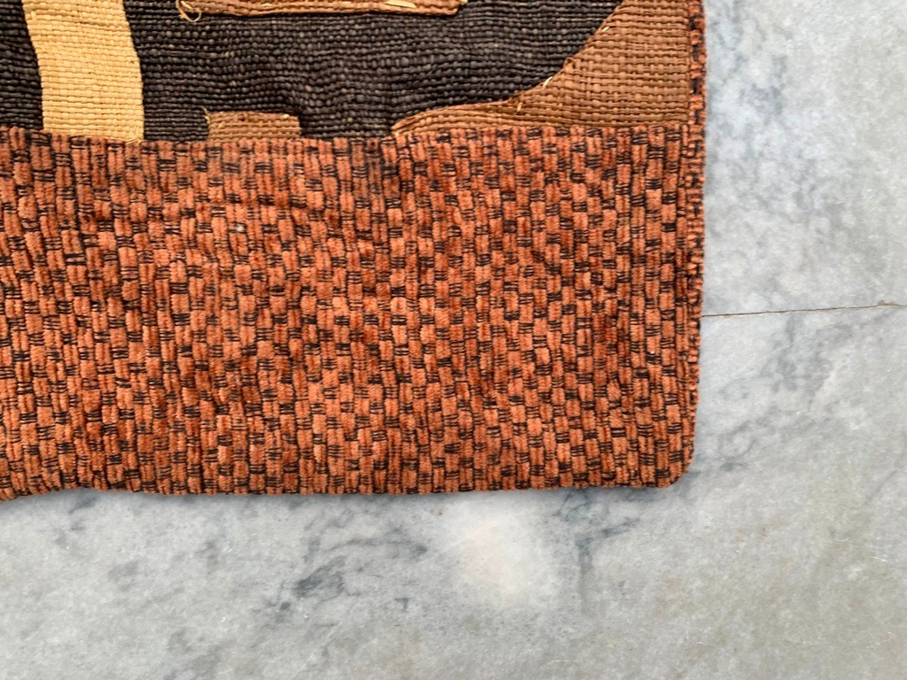 Vintage African Kuba Cloth, Natural Woven,Handmade Fabric,Two kuba Cloth 1×1 ft