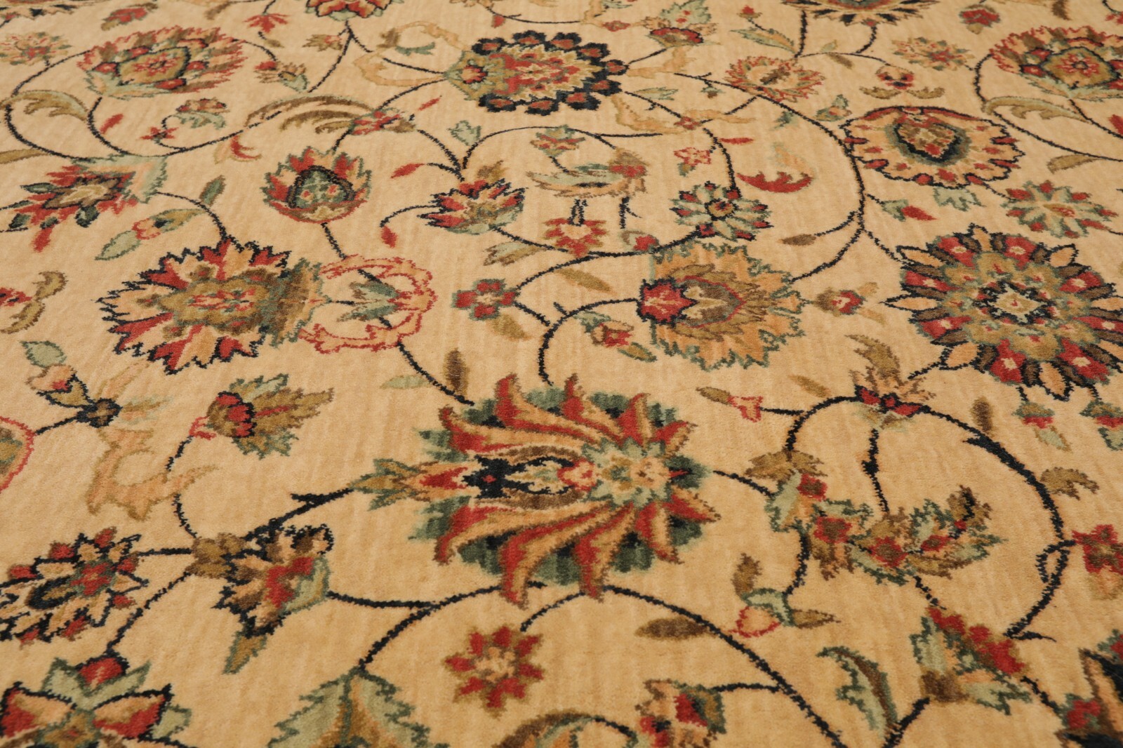 7′ x 10’6″ Nourison Agra 100% Wool Traditional Oriental Area Rug Caramel