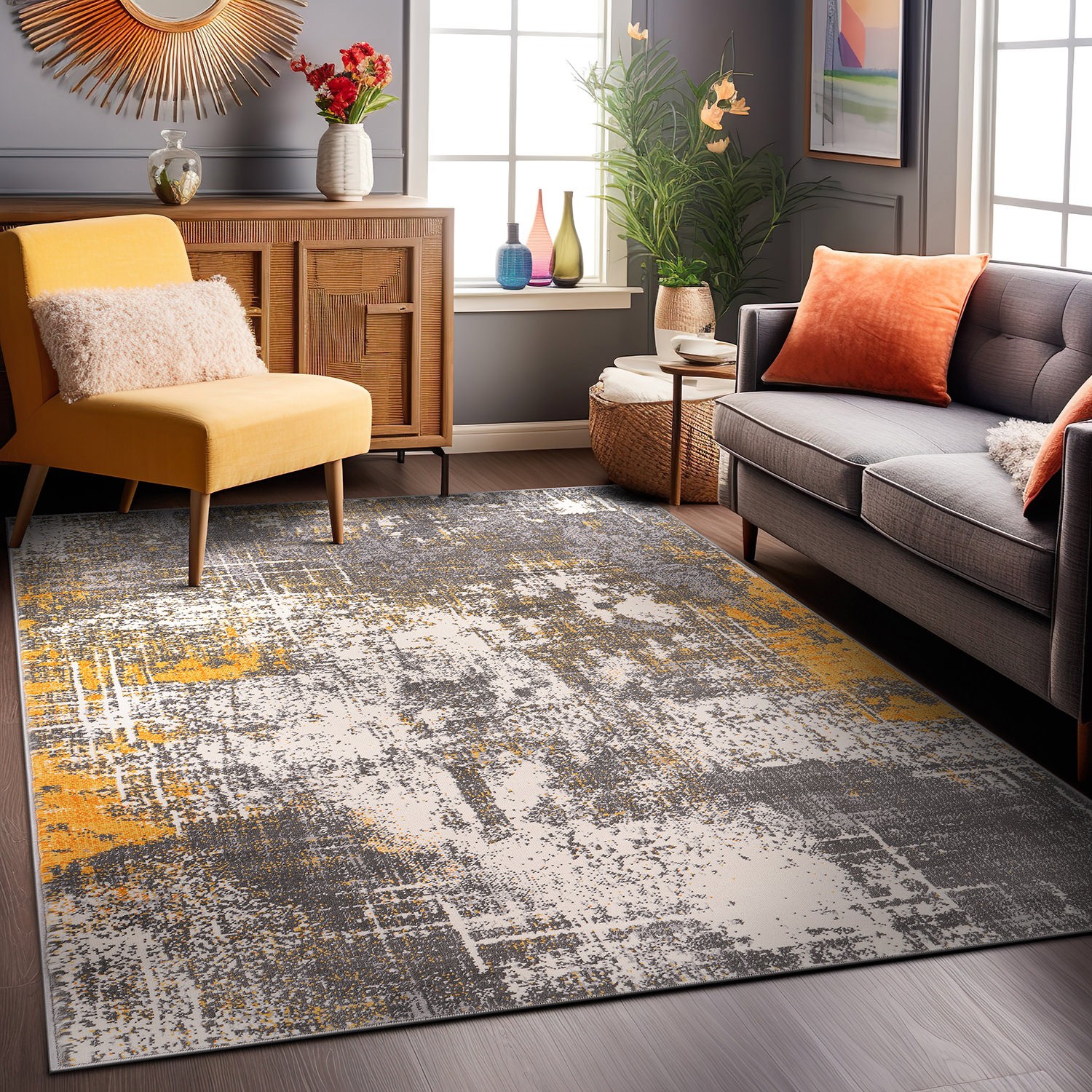 Rugshop Area Rug Perugia Modern Abstract Rugs for Sale Dining Room Rugs 5X7 Rug