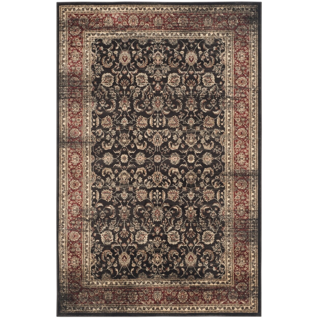 SAFAVIEH Vintage Collection VTG571C Black/Rust Rug