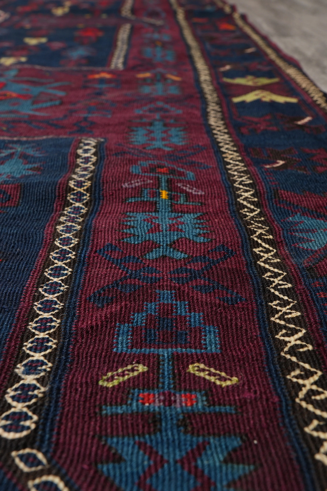 5 x 16 Antique Wide Runner Gallery Size Russia Sumaak Flat Weave Rug #PIX-8802