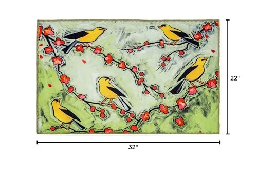 Olivia’s Home – 32″ x 22″ Accent Rug – Goldfinches