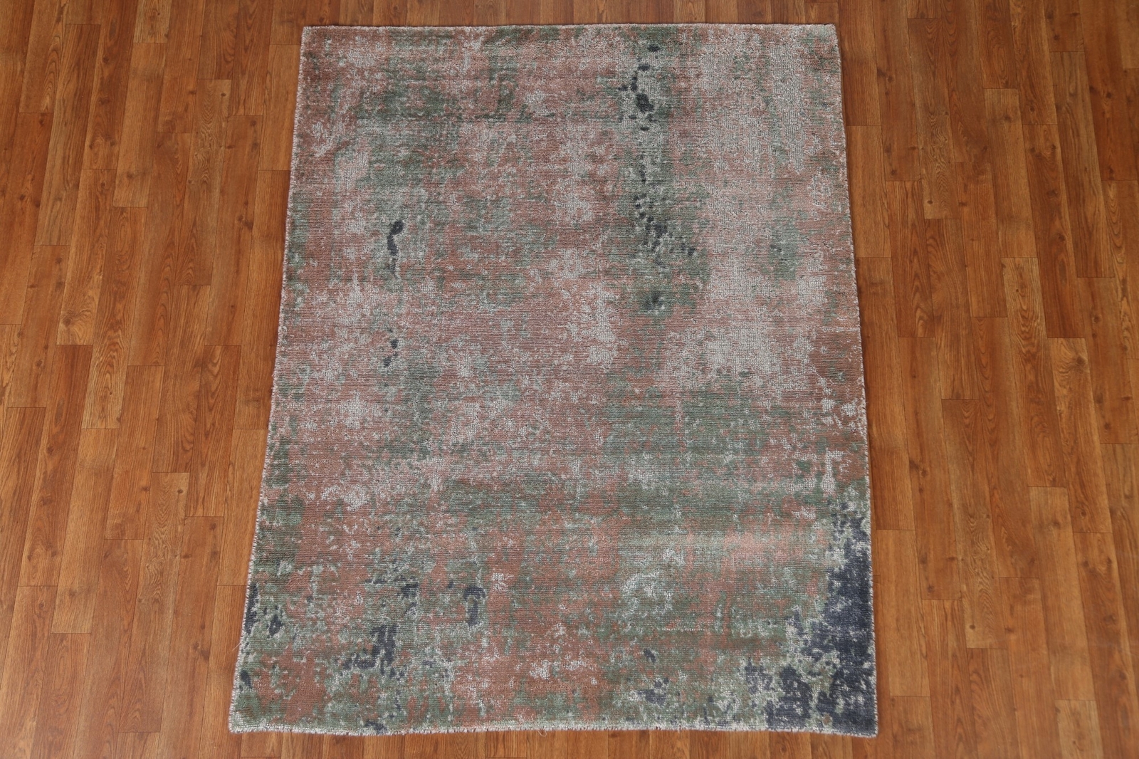 100% Silk Abstract 4×6 Modern Area Rug Hand-knotted Carpet