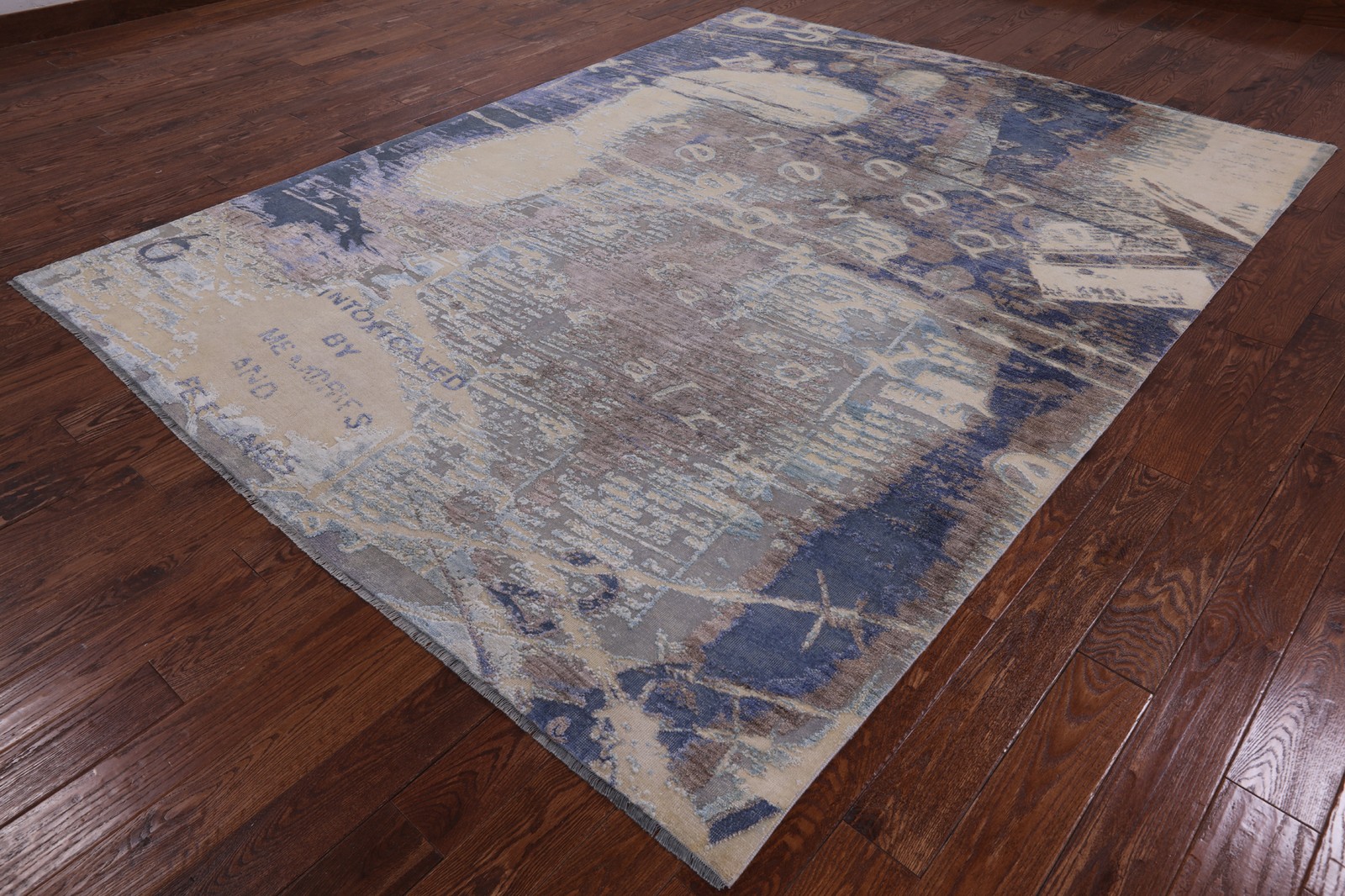 7′ 10″ X 10′ 5″ Foot Print Hand Knotted Wool & Silk Area Rug – Q2136
