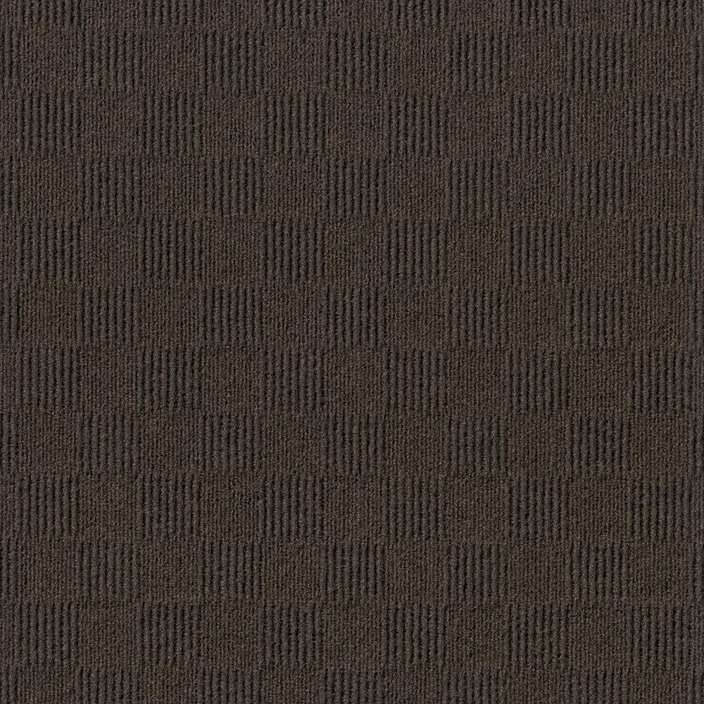 Foss Floors 24″x 24″ Carpet Tile Peel and Place Crochet Black (60sq.ft.) 15-Pcs