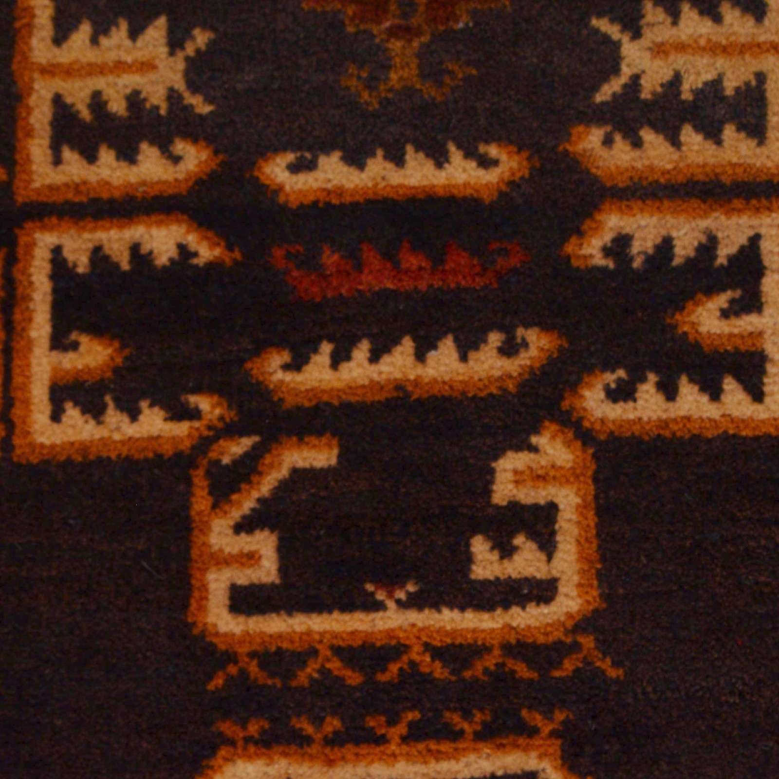 Deep Rust Hand Knotted Oriental Afghan Tribal Woolen Rug Carpet 3’8×6’2ft W35445