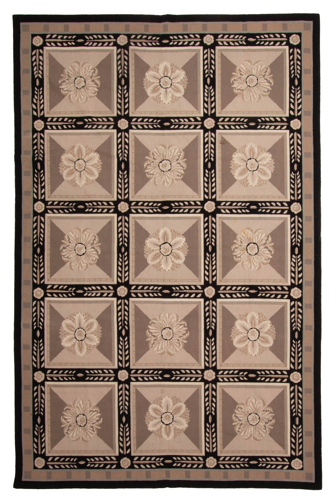 Vintage Hand Woven Area Rug 5’10” x 8’10” Traditional Wool Oriental Carpet