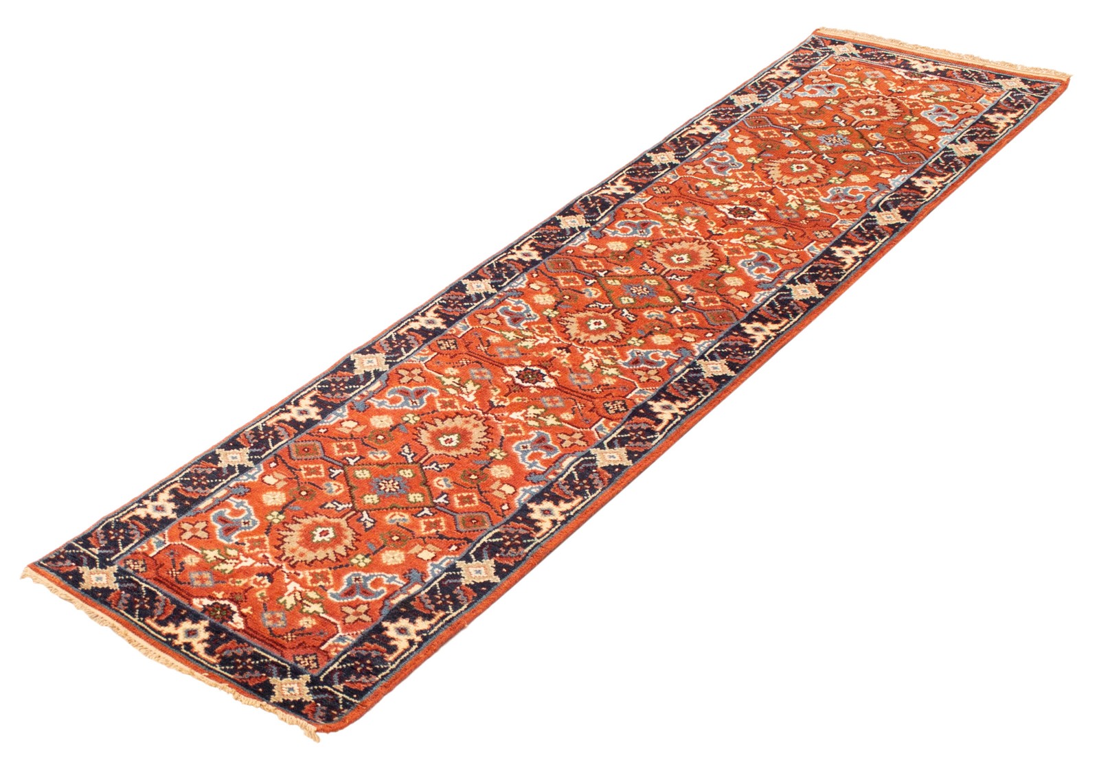 2’7″ x 9’11” Vintage Hand-knotted Runner Rug Traditional Oriental Wool Carpet