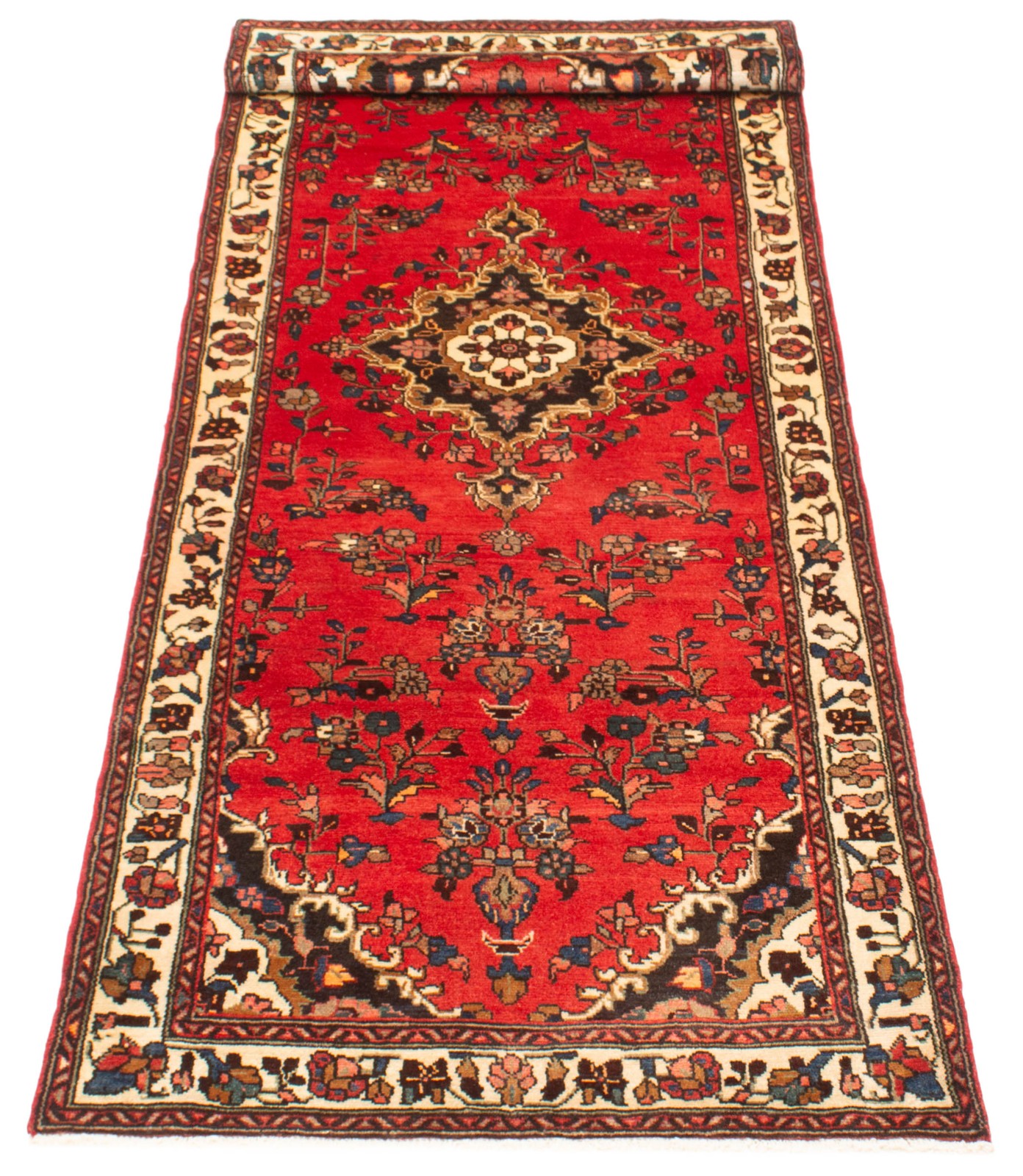 Vintage Hand-Knotted Area Rug 3’5″ x 9’6″ Traditional Wool Carpet