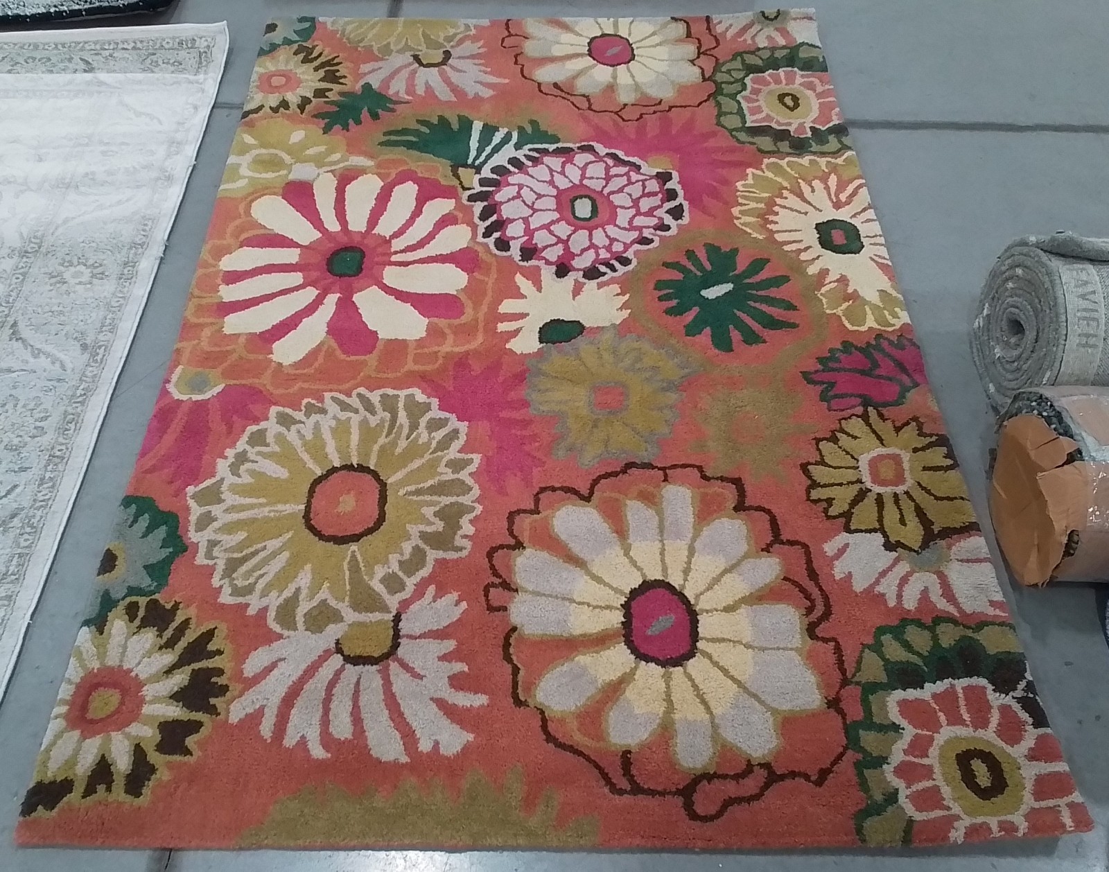 ORANGE / MULTI 4′-0″ x 6′-0″ Flaw in Rug, Reduced Price 1172786196 JAR812A-4