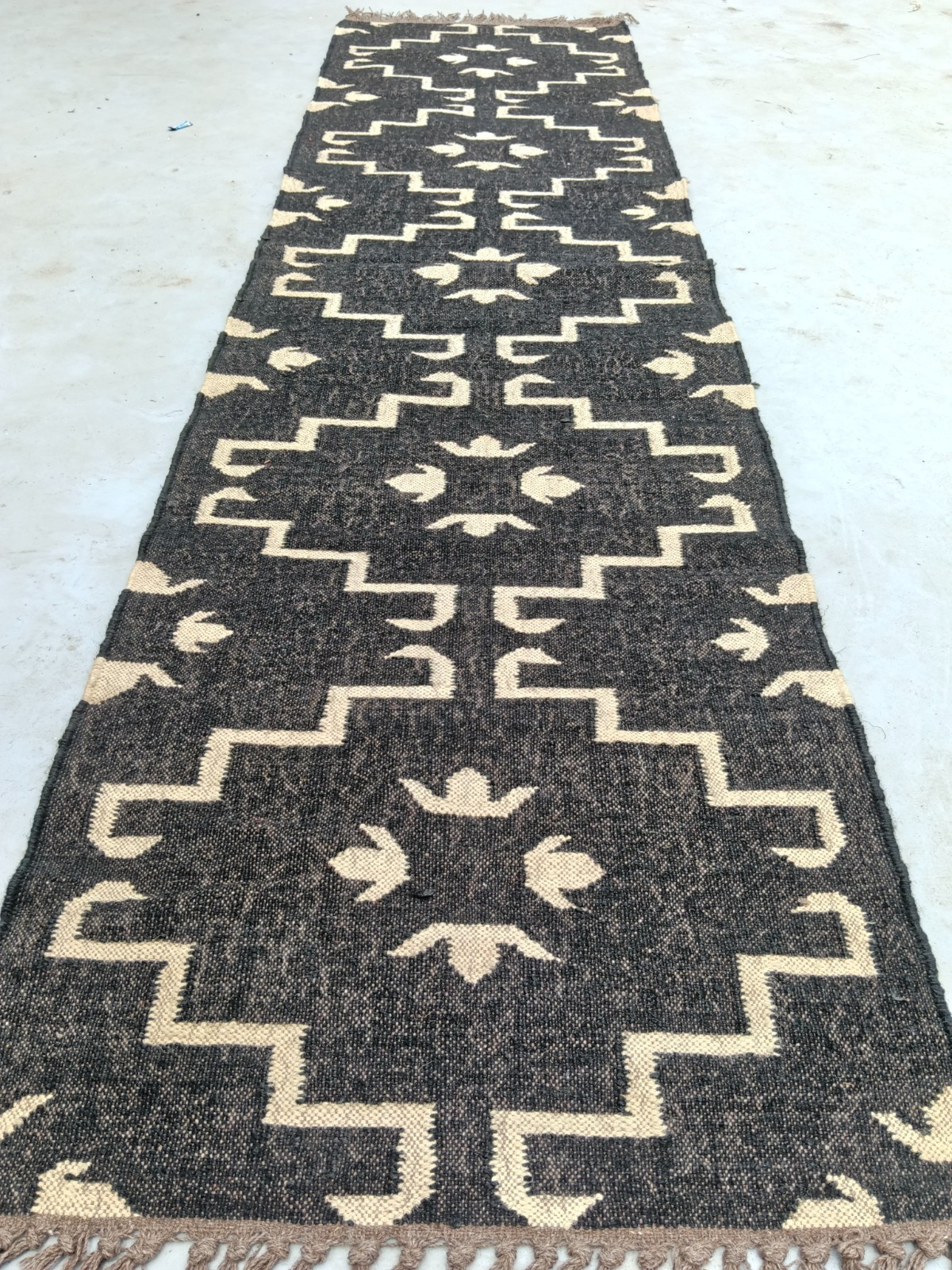 Vintage Kilim Rug aztec kilim Runner Wool Jute Rug Southwestern Stair kilim rug