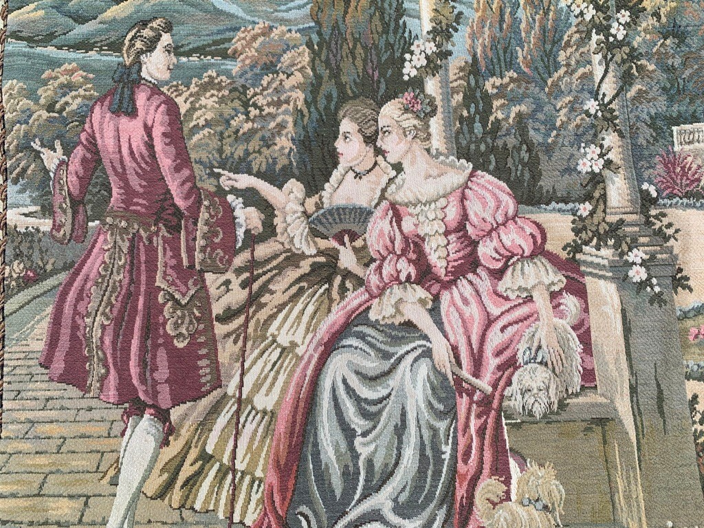 Vintage French Tapestry Pictorial Tapestry Romantic Home Decor Tapestry 4×5 ft
