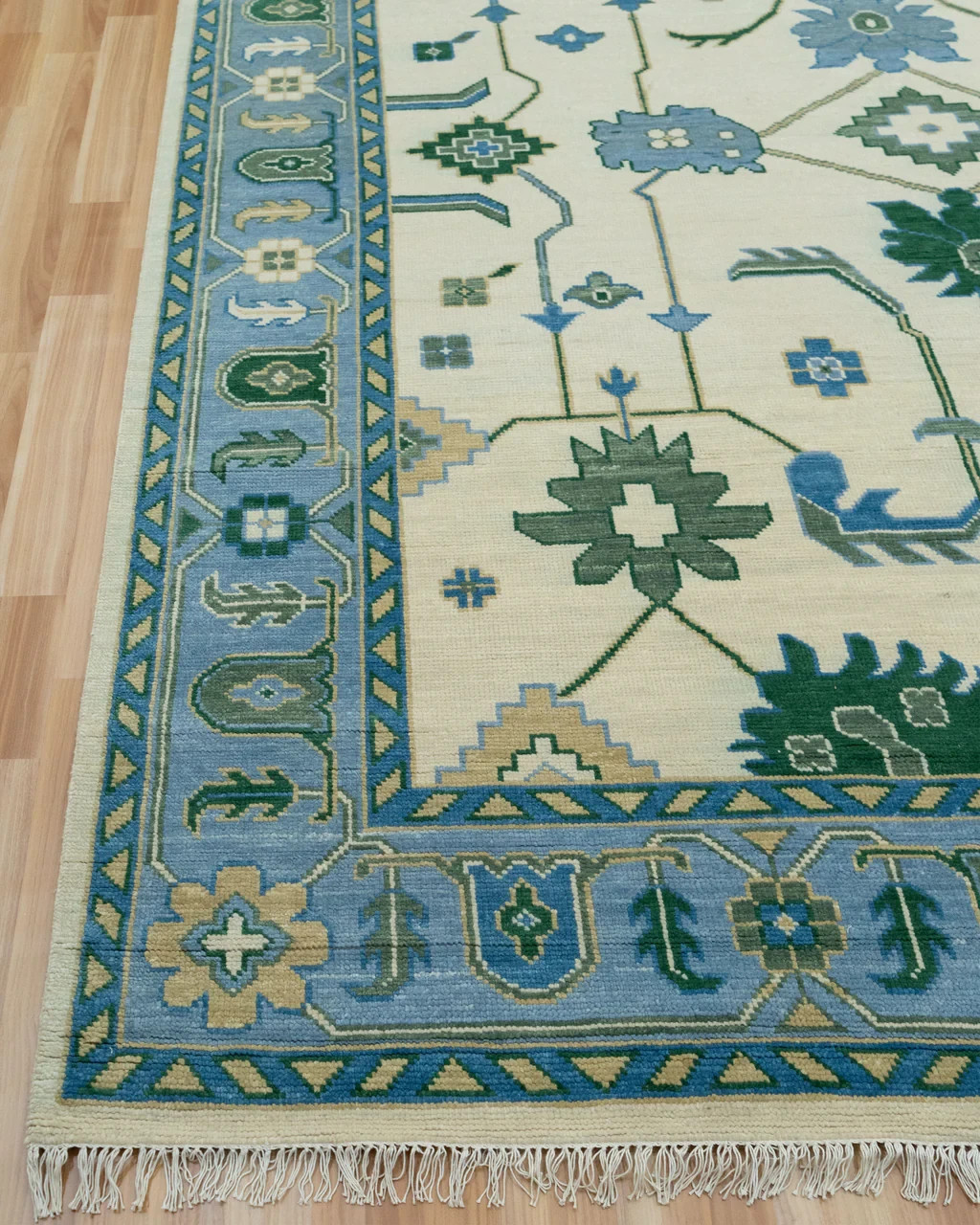 Oushak Rug Hand-Knotted Wool Traditional Vintage Antique Oushak Wool