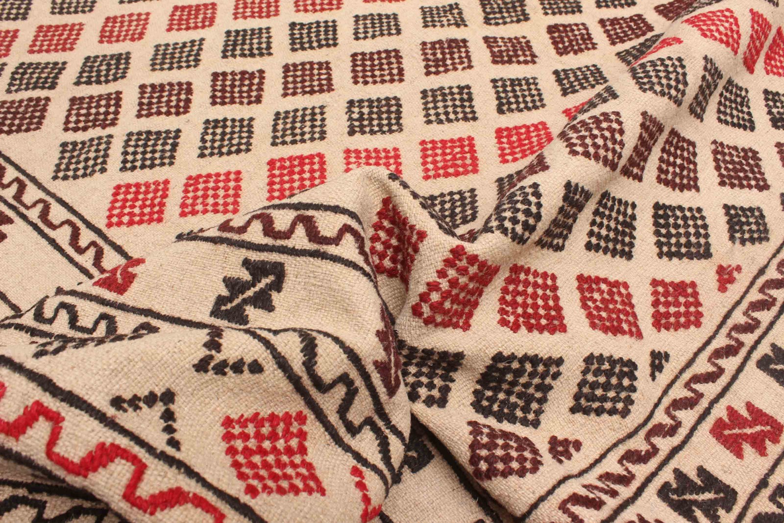 Vintage 4’6″ x 6’3″ Traditional Wool Hand Woven Oriental Area Rug