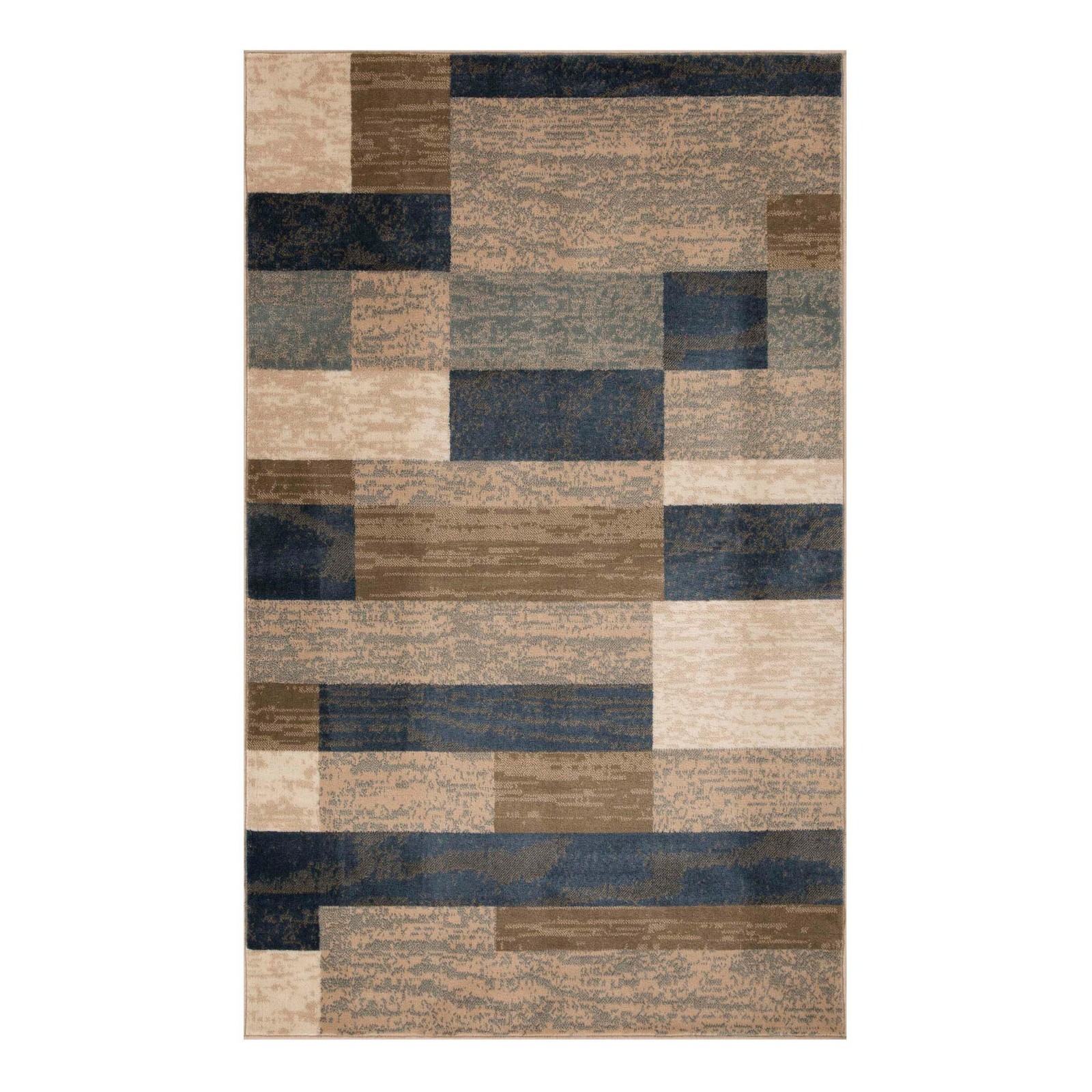 Rockwood Modern Geometric Indoor Area Rug, 5’x8′, Midnight Navy Z