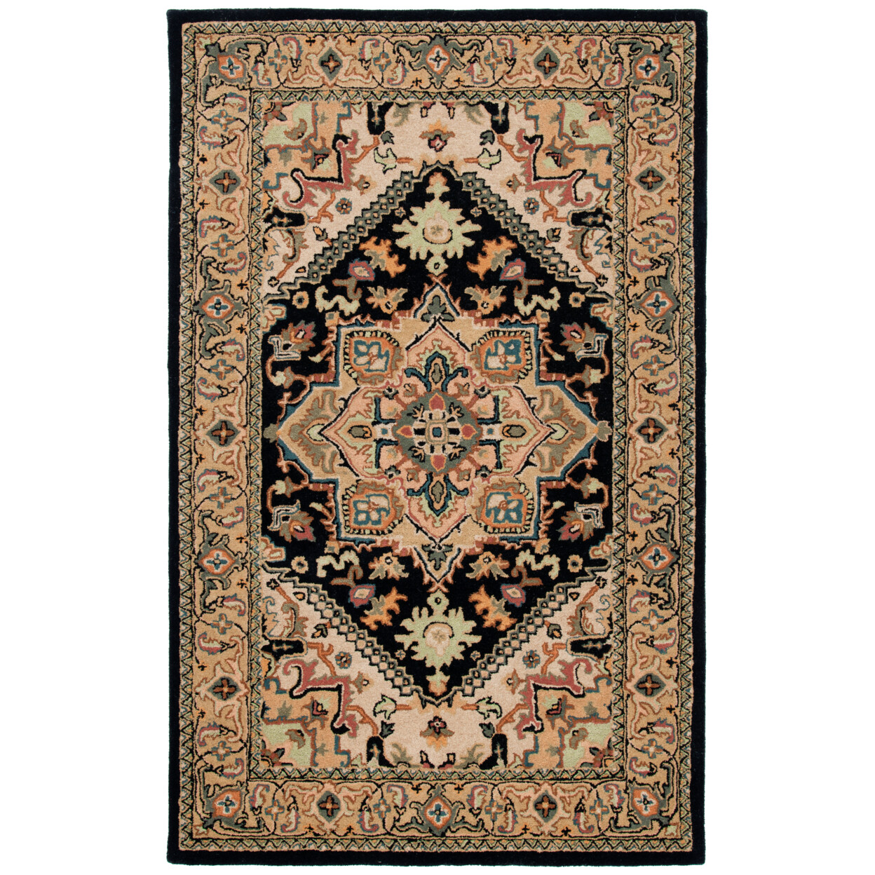 SAFAVIEH Heritage HG625Z Handmade Black / Gold Rug