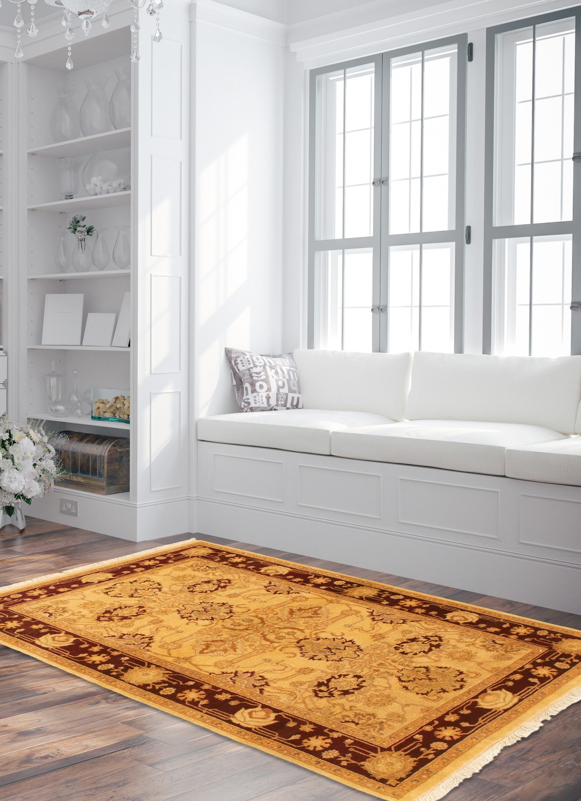 Traditional Hand-knotted Wool Oriental Carpet 3’0″ x 5’1″ Area Rug