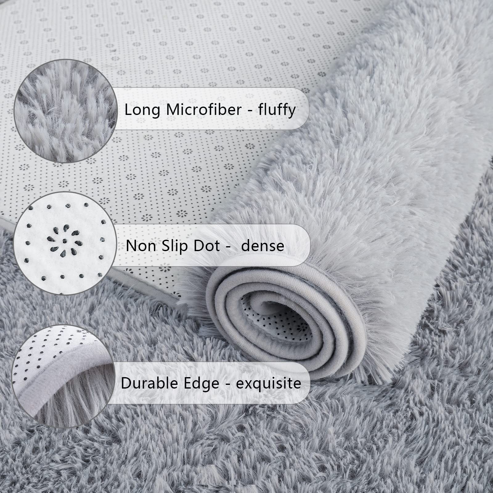 Soft Runner Rugs for Bedroom Living Room Plush Fluffy Rug 2×6 Feet, Shag Furr…