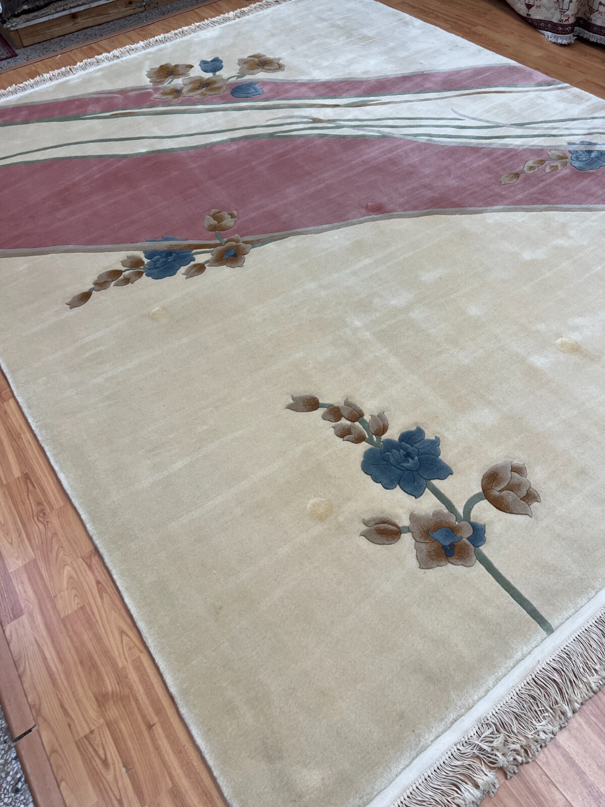 8′ x 10′ Chinese Art Deco Oriental Rug – Full Pile – Hand Made – 100% Wool