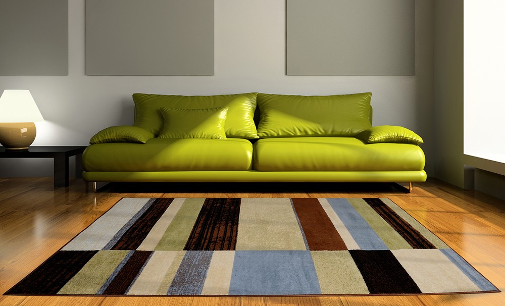 Contemporary Stripes 2×3 Area Rug Modern Geometric Carpet – Approx. 1’8″ x 2’9″