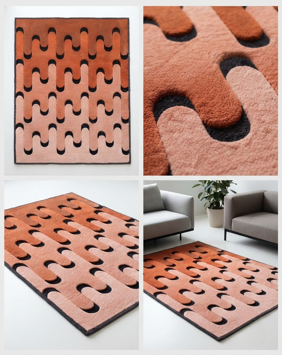 Handmade Modern Abstract Wool Area Rug Tufted Carpet Custom Home Decor Living